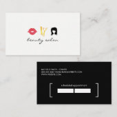 美しいサロン/小/アポイントメント 予約カード (正面/裏面)