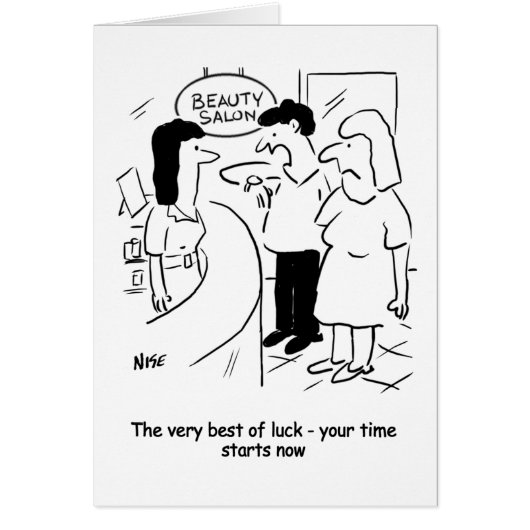 美しいサロン – 時間が始まる…今！おもしろカード (正面)