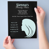 美しいサロン(淡いシアン) チラシ (手)