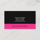 美しいサロン(深いピンク) 名刺 (裏面)