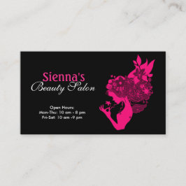 美しいサロン(深いピンク) 名刺