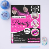 美しいサロン/美容師/ヘアサロン チラシ (シングル)
