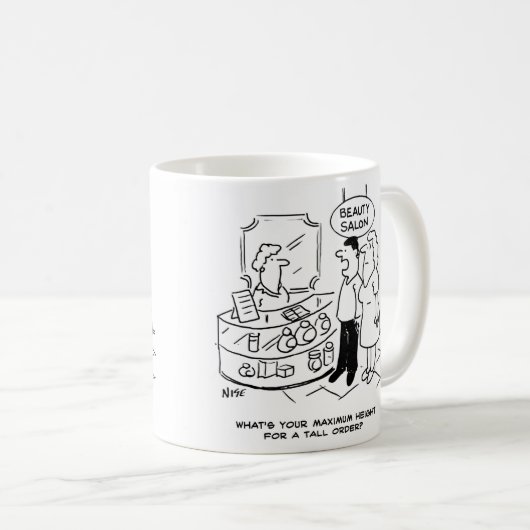 美しいサロン – 高注文の最大高さ コーヒーマグカップ (正面右)