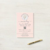 美しいサロンBe SafeロゴヘアドレッサーQRコード ポストイット (デスク上)