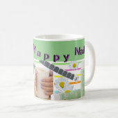 美しいサロンHAPPY爪、 ネイル顧客。文字コーヒーマグ コーヒーマグカップ (正面右)