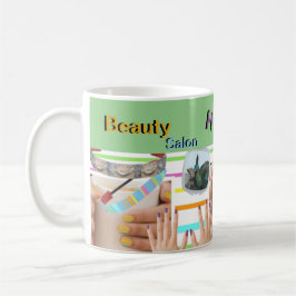 美しいサロンHAPPY爪、 ネイル顧客。文字コーヒーマグ コーヒーマグカップ