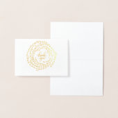 美しいサンキューカードリースデザイン 箔カード (ディスプレー)