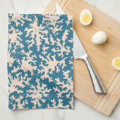 美しいサンゴの模様 キッチンタオル (四つ折り)