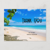 美しいサンゴの浜と青い海の写真、ありがとうございます ポストカード (正面)