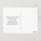 美しいサンゴの熱帯ビーチの写真、ありがとうございます ポストカード (裏面)