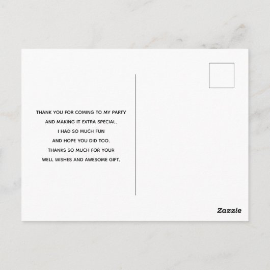 美しいサンゴの熱帯ビーチの写真、ありがとうございます ポストカード (裏面)