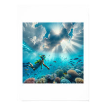 美しいサンゴ礁でシュノーケリング