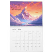 美しいサンセットと引用文 カレンダー (1月 2026)