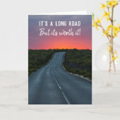 美しいサンセットへの長い道のりだけど、価値はあるよ サンセットへの道 カード (黄色い花)