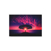 美しいサンセットツリーシルエット自然