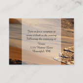 美しいサンセットビーチの結婚式の招待状 エンクロージャーカード (裏面)