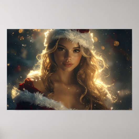 美しいサンタの天使とクリスマスの愛 ポスター (正面)