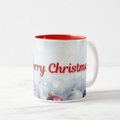 美しいサンタクリスマスマグカップ ツートーンマグカップ (正面右)