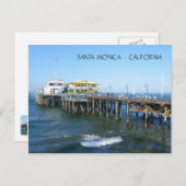 美しいサンタモニカピアはがき! ポストカード (正面/裏面)
