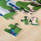 美しいサントリーニギリシャ旅行 ジグソーパズル (側面)