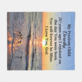 美しいサンライズ90パーソナライズされた誕生日 フリースブランケット (正面(横))