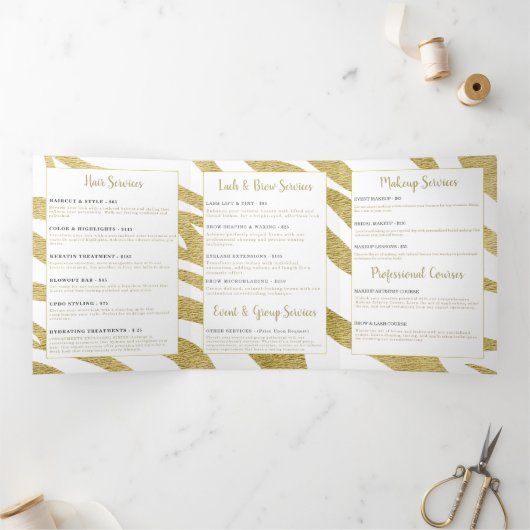 美しいサービスカタログ 三つ折りカード (内部)