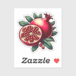 美しいザクロのデジタルアートワーク シール