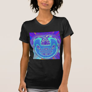 美しいシアン青のカレイドスコープ・ベクター・アート・デザイン Tシャツ