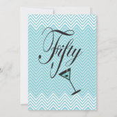 美しいシェブロン50と素晴らしい招待状 招待状 (裏面)