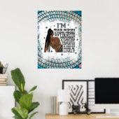 美しいシエスタメラニン女性ブラックガール魔法おもしろい ポスター (ホームオフィス)