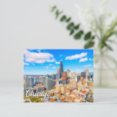 美しいシカゴ、イリノイ州、統一された州 ポストカード (スタンド正面)