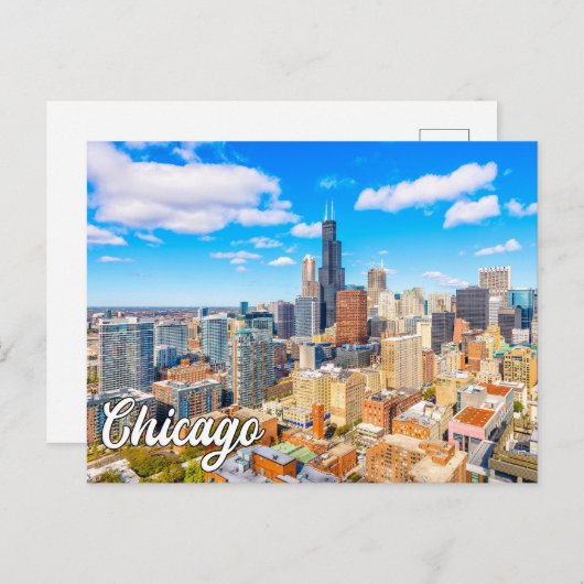 美しいシカゴ、イリノイ州、統一された州 ポストカード (正面/裏面)