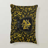 美しいシシリア人の金ゴールドと黒 アクセントクッション (裏面(縦))