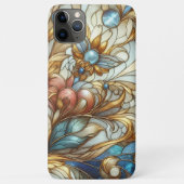 美しいシックなステンドグラスの花のモザイク柄 Case-Mate iPhoneケース (裏面)