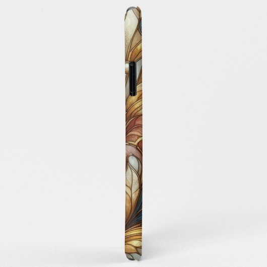 美しいシックなステンドグラスフローラモザイクパターン Case-Mate iPhoneケース (裏面/右)