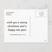 美しいシックなベビーフォトメリークリスマス シーズンポストカード (裏面)