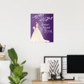 美しいシックな花嫁ブライダルシャワーポスター ポスター (ホームオフィス)