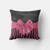 美しいシックエレガントなシルク生地の効果ゼブラ クッション (裏面)