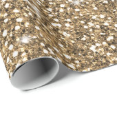 美しいシックガーリーレオパード印刷金ゴールドグリッター ラッピングペーパー (ロールコーナー)