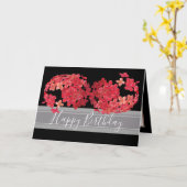 美しいシックフローラブーケレッドフラワーズ誕生日 カード (黄色い花)