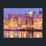 美しいシティオブアムステルダム、オランダ ポストカード<br><div class="desc">この風光明媚なハガキは、象徴的で歴史的な都市アムステルダムの写真を特色とし、オランダ。このユニークハガキは友最高の人や家族に最適だ。</div>