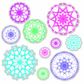 美しいシパターン（の模様が）あるッカー シール (正面)