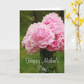 美しいシャクヤクの花束 カード (黄色い花)