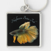 美しいシャムの戦い魚ベッタハーフムーン キーホルダー (正面)