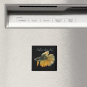 美しいシャムの戦い魚ベッタハーフムーン マグネット (インサイチュ (食洗機))