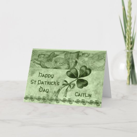 美しいシャムロック カード (正面)