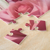 美しいシャム猫と花 ジグソーパズル (側面)