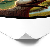 美しいシャム猫の3D丸型イメージ ポスター (角)