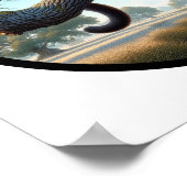 美しいシャム猫の3D丸型イメージ ポスター (角)