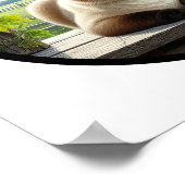 美しいシャム猫の3D丸型イメージ ポスター (角)